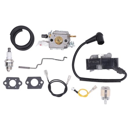 Husqvarna 340 345 Motorsag Tennspole Sett Forgasser Drivstoffslange Kit Høy Slitasjemotstand