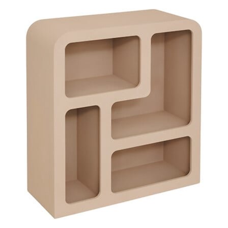 Huonekalut 4 hyllyä Soleya P. 75 x S. 30 x K. 85 cm beige MDF