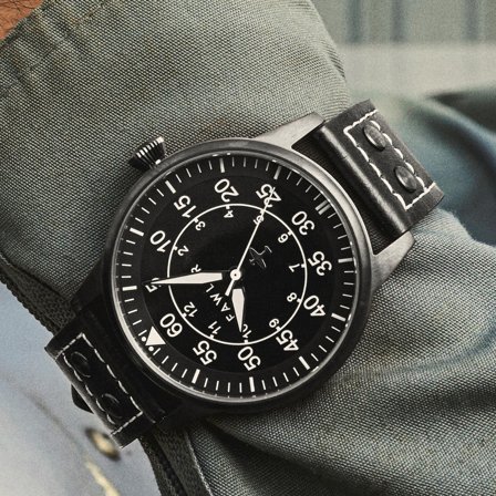 Apollo | Black Stainless Steel Pilot’s Watch for Men - Wrist watches