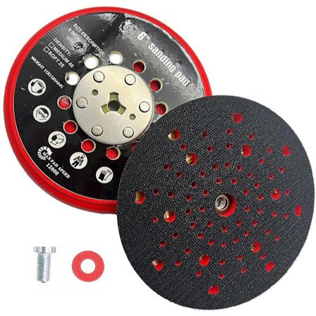 150 mm Hiomalaikka Monireikäinen Yhteensopiva Bosch RSM6045 GEX 34-150 GEX 40-150 Sähköhiomakoneiden Kanssa Ruuveilla Punainen Tiiviste