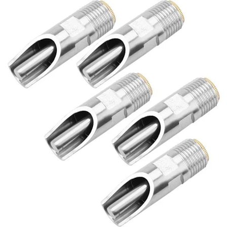 Drikkenipler til grise - 5 stk. Automatiske drikkenipler i rustfrit stål til grise, vandkopper med låg, andeformede