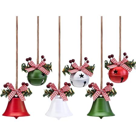 Store juleklokker ornamenter – stor størrelse metall bjelleklokke ornament