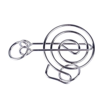 3D Puzzle Interlink Ringe Låst Op Spænde Labyrint Legetøj Dekomprimerende Rustfrit Metal Ringe Fidgets Hjernevrider til Studerende-Perfekt