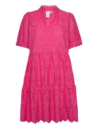 Holi Ss Dress Dresses Lace Dresses Rosa YAS*Betinget Tilbud