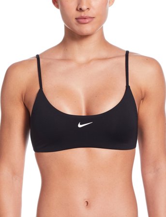 NIKE SWIM Nike Essential Bralette Bikini Top - Black - XL