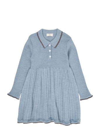 Merino Polo Dress Dresses & Skirts Dresses Casual Dresses Long-sleeved Casual Dresses Blue Copenhagen Colors