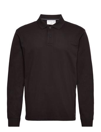 Logo Jacquard Ls Polo Black Calvin Klein Jeans