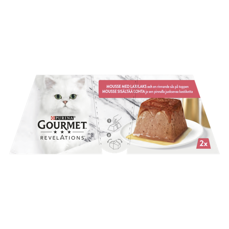 Purina Gourmet Gold - Purina Gourmet Revelations med laks 2x57g - Katt - Kattefôr & kattemat - Våtfôr og våtmat - ZOO.no