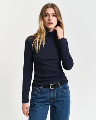 GANT - Ribbet langermet turtleneck-topp - Dame - L