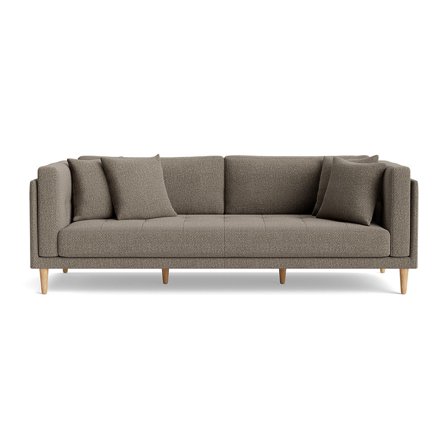 Cali 3-Sitzer-Sofa in Nordic Grau, elegantes Design, komfortable Sitzfläche, hochwertige Verarbeitung, modernes Wohnzimmer-Sofa, 76cm