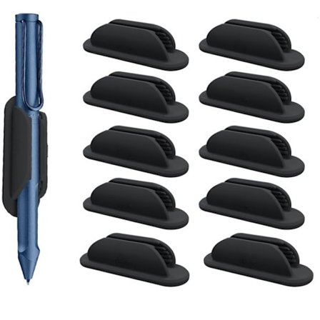 10 itseliimautuvaa kynätelinettä - Kynätelineet itseliimautuvalla taustalla - 5*2*1,5 cm - Musta