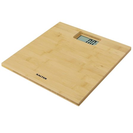 Salter Elektronisk Badevægt Bambus, Tøj & Bolig, Elektronik, Badevægte