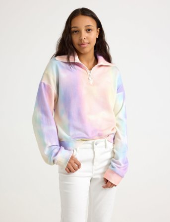 Lindex Sweatshirt With Collar - Pink - 170