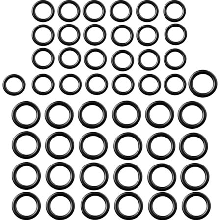 50 kpl painepesurin O-renkaiden vaihto 1/4 tuuman, 3/8 tuuman ja M22 pikaliittimille