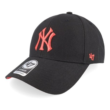 47 Brand - MLB Zwart adjustable Cap - New York Yankees MLB Ballpark Mvp Black Adjustable @ Hatstore