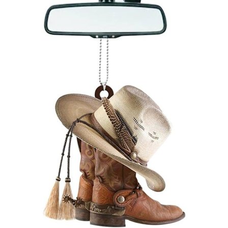 Cowboy støvle bilindretning, sødt tilbehør til bakspejlet