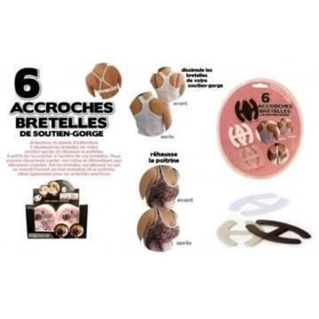 BH-stropper - Sæt med 6 - Sort - Polypropylen - Unisex