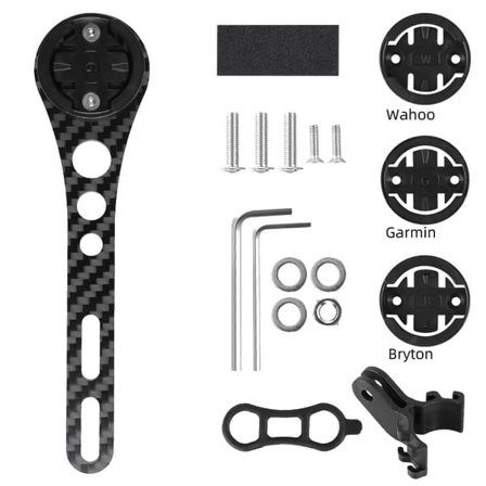 Carbon Fiber Cykelholder til Garmin/Wahoo/Bryton