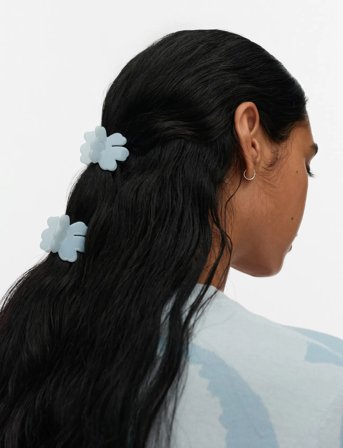 Marimekko Nano Unikko Hair Clip Set - Blue - ONE SIZE