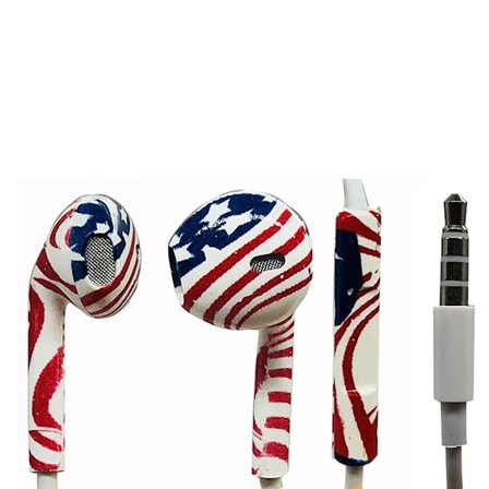 Hörlurar LEMAN Färgstarka (Universal) STARS ́N STRIPES