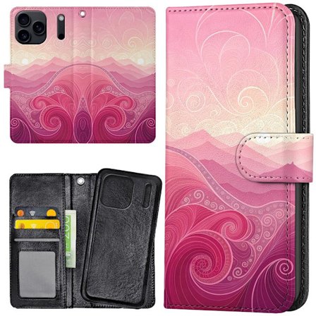 iPhone 17 Pro - Plånboksfodral/Skal Pink Hills