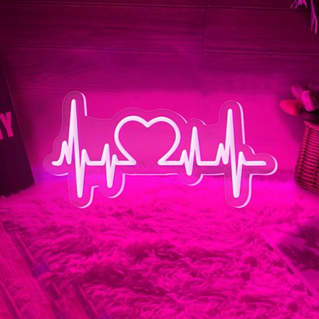 Hjerte Neon Skilt Lys, Pink Neon Lys Skilte til Vægdekoration Æstetisk, Dæmpbart LED Lys til Værelse, Soveværelse, Stue, Bryllupsfødselsdagsfest