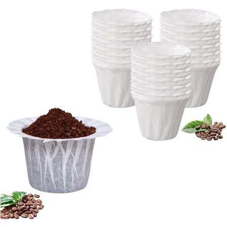 50-pack Kaffefilter Kopp Te Filter Vitt Te Filter Kaffefilter Lämplig för alla kaffefilter Pappersfilter Papper