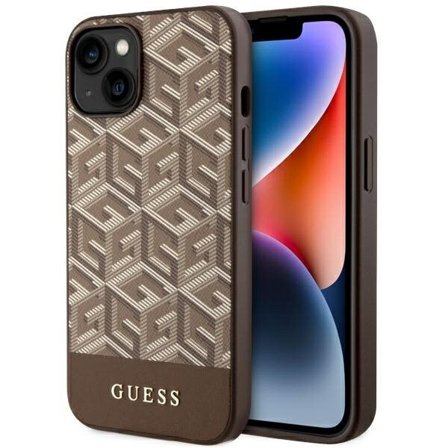 Guess GUHMP14MHGCFSEW iPhone 14 Plus 6,7" brunt/brunt hardt etui GCube Stripes MagSafe