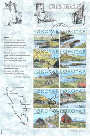 Færøerne 2004 - AFA 467-476 - Stemplet miniark