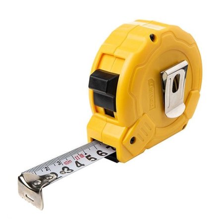 Målebånd i stål 10m/25mm Deli Tools EDL9010B (gul)