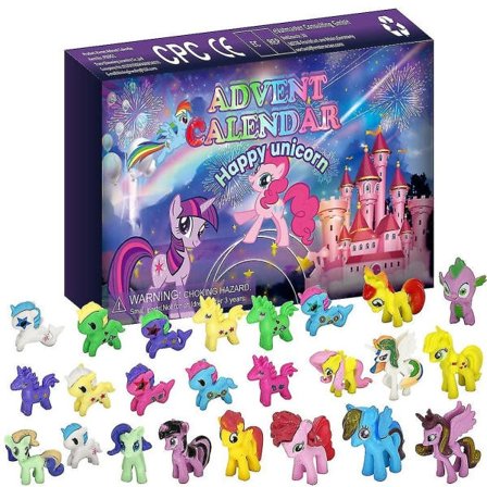 24 dagers enhjørning-julekalender 2024 Juleleker Overraskelse for småbarn Jule nedtellingsgave til barn Nyttårsoverraskelse