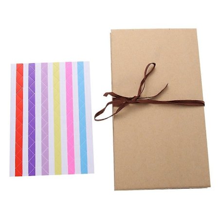 15 cm trekkspillalbum Kreative sammenleggbare DIY fotoalbum Hardcover scrapbooks for gave fotosamling (Kraftpapirsider)