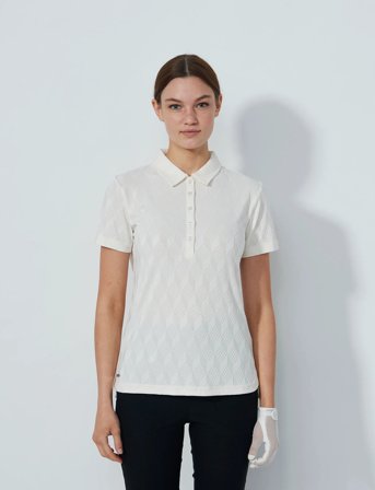 Daily Sports Graphic Jaquard Ss Poloshirt - Cream - L