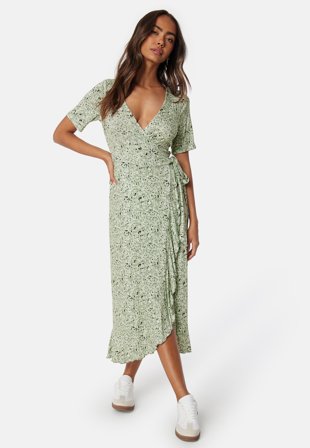 Happy Holly Frill S/S Wrap Dress Klær