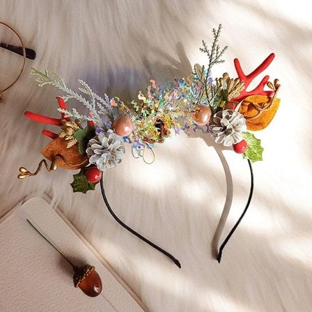 4pairs Christmas headgear beautiful and cute hair hoop girl hair accessories festive atmosphere props anto bell shape