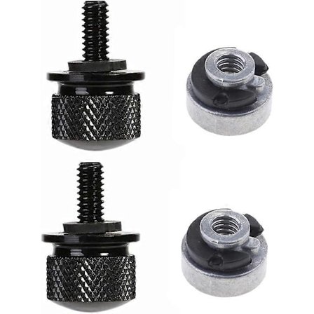 Motorcykelsäte Bult Mutter Set, 2 Delar Aluminium Motorcykelsäte Bultar & 2 Delar Aluminium C Clip Brickor för Harley Davidson