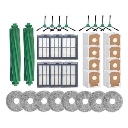 32 st för Plus 505 Combo / 405 Combo Robotdammsugare Borste HEPA Filter Moppduk Dammpåse Reservdelar