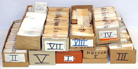 Sverige - Dubletsamling i kartotekskasser - Postfrisk