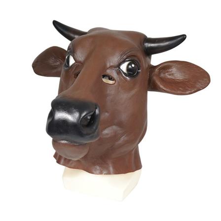 Bull Party Mask Djurhuvudbonader Cosplay Rekvisita För Halloween
