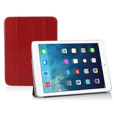 Etui för Apple iPad AIR 2 2014 / AIR 2013 Fodral i RÖD ZINNOBER Tablet Case Cover Skydd Auto Wake Up Plånbok