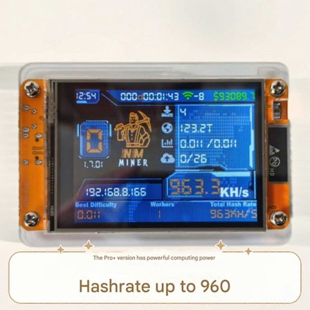 NMMiner 2,8 tommer 1000K Hashrate BTC Solo LotteryCrypto Bitcoin Miner Solo Minidf[HK]