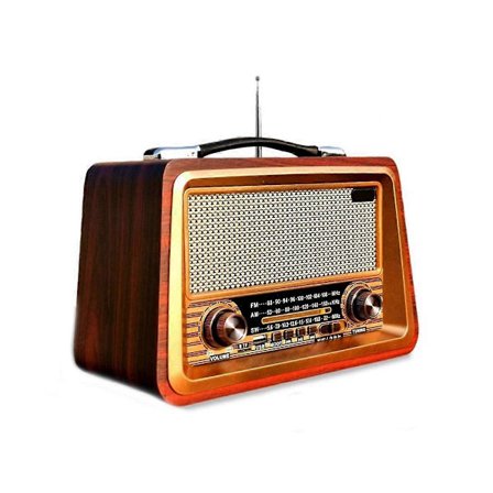 Retro Bärbar Radio Trådlös Bluetooth Högtalare Stereo AM/FM Radio Mottagare Spelare USB TF AUX MP3 C-Perfet