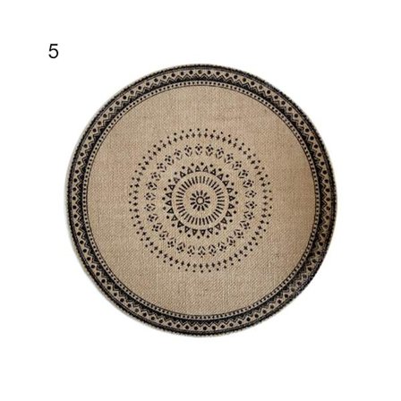 Rottingunderläggsmattor Värmeisolering Handgjorda bomullslin Matbord Halkfri bordsunderlägg för kök-5