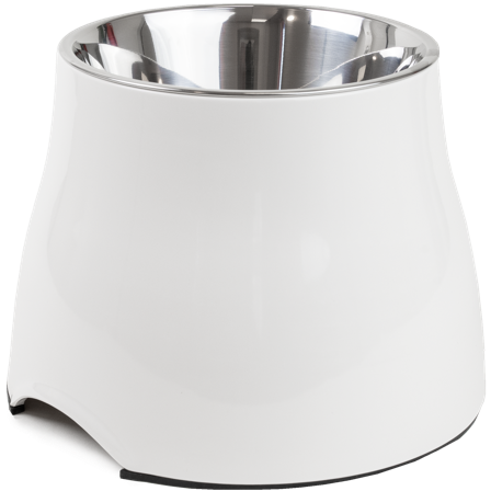 Selected by ZOO - Matskål Solid Ergo Hvit L/XL 900ml, 22x17cm - Hund - Matplass & vannautomater for hund - Matskåler og vannskåler - ZOO.no