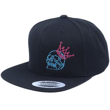Iconic - Svart snapback Keps - Neon Summer Skull Crown Black Snapback @ Hatstore
