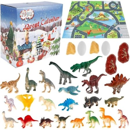 Dinosaur Adventskalender 2025 Julekalender Barn 24 Dager Realistisk Dinosaur Julegave
