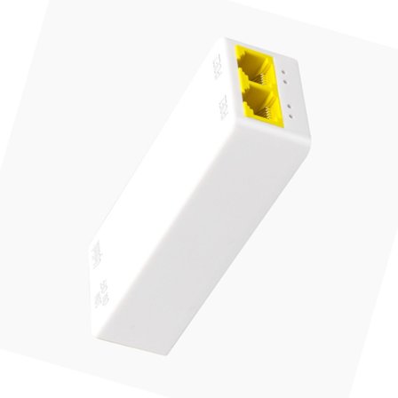 Ethernet POE Extender Splitter Två Portar 200Mbps för Skolor och Företag