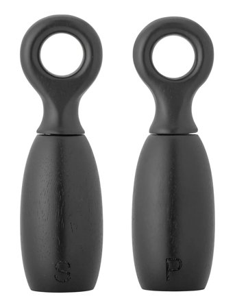 Bloomingville Martim Salt & Pepper Mill, Black, Rubberwood - Black - 45 ML