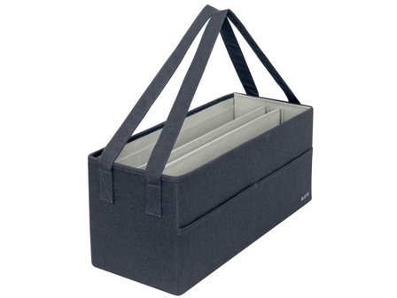 LEITZ Förvaringsväska L tyg mörkgrå - Lyreco - Kontorsmaterial - Arkivering och kontorsförvaring - Förvaringslådor
