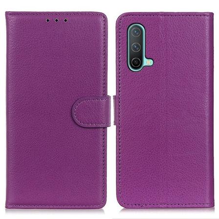 Oneplus Nord Ce 5g - Litchi Läder Fodral - Lila Lila
